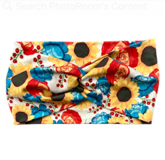 BRIGHT FLORAL - WIDE CLASSIC TWIST